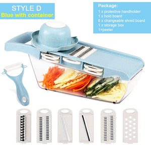 Manual Vegetable Cutter With Steel Blade Potato Peeler Carrot Grater Mandoline Vegetable Slicer Kitchen Accessories