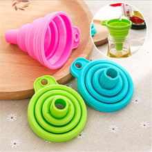 Load image into Gallery viewer, CHASANWAN 1pc Mini Silicone Gel Foldable Collapsible Style Funnel Hopper Kitchen Cooking Tools Kitchen Goods Kitchen Accessories