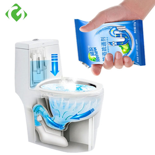 Powerful sink drain cleaners Sticks sewage decontamination to deodorant The kitchen toilet bathtub sewer cleaning powder 50g/pac