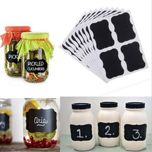 Load image into Gallery viewer, 12pcs 5cm *3.5cm Black Board Kitchen Jam Jar Label Labels Stickers Chalkboard Canned Fruit Label Sticker Kitchen Accessories-S
