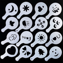 Load image into Gallery viewer, 16Pcs/Set Fancy Coffee Printing Template Kitchen Tools Kitchenware Coffee Spray Template Kitchen Gadgets Kitchen Accessories. Q