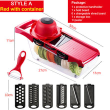 Load image into Gallery viewer, Manual Vegetable Cutter With Steel Blade Potato Peeler Carrot Grater Mandoline Vegetable Slicer Kitchen Accessories