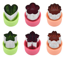 Load image into Gallery viewer, 3Pcs Portable Star Heart Shape Stainless Steel Fruit Cutting Die Cook Tools Plastic Handle Vegetables Cutter Kitchen Gadgets