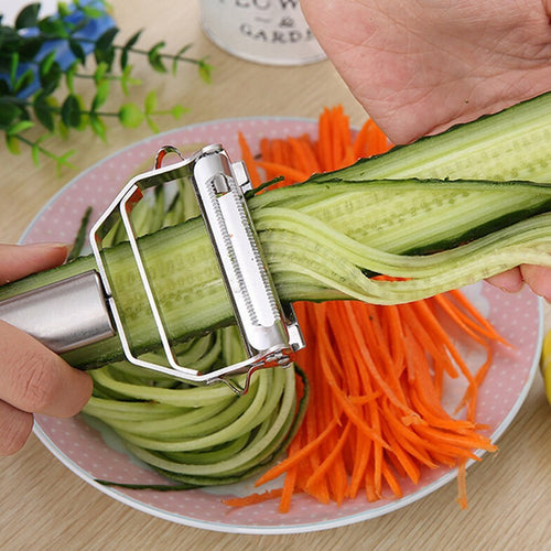 1PCS Multifunction Stainless Steel Julienne Peeler Vegetable Peeler Double Planing Grater Kitchen Accessories Cooking Tools