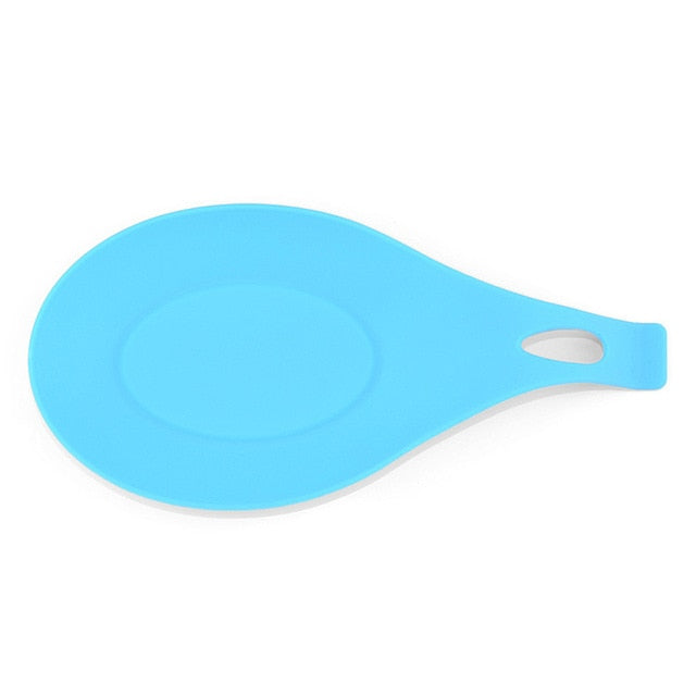 1Pc Kitchen Accessories Small Silicone Spoon Mat,Spatula European Style Spoon Pad for Kitchen Gadget Kitchen Goods Kitchen Tools