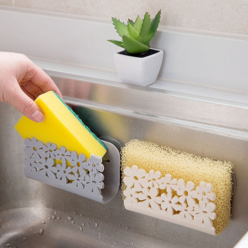 1pc Flower Shape  Kitchen Sink Sponge Holder Drain Rack Kitchen Accessories Kitchen Gadgets  Accesorios De Cocina Keukenhulpjes