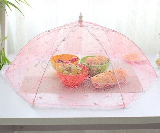 Umbrella Lace Folding Anti-fly Mosquito Table Food Dish Cover Kitchen Accessories Household Kitchen Gadget Cocina Accesorio,Q