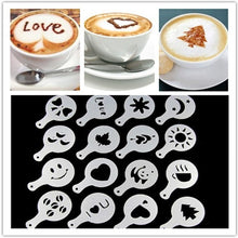 Load image into Gallery viewer, 16Pcs/Set Fancy Coffee Printing Template Kitchen Tools Kitchenware Coffee Spray Template Kitchen Gadgets Kitchen Accessories. Q