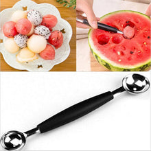 Load image into Gallery viewer, Stalinless Steel Double-end Melon Baller Scoop Fruit Spoon Ice Cream Sorbet cozinha Cooking Tool kitchen accessories gadgets